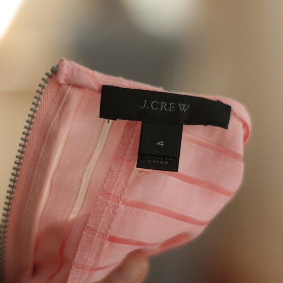 J. CREW Pink Shear Striped Short Sleeve Top - Picture 5 of 6